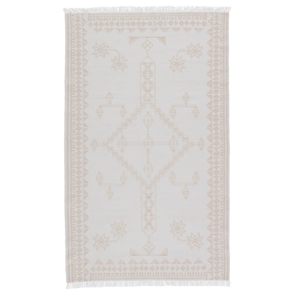 slide 2 of 5, Colley Indoor/ Outdoor Medallion White/ Cream Area Rug 8'10" x 11'9"