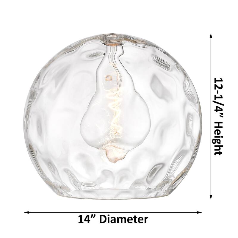 Innovations Lighting Athens Water Glass - 1 Light 14" Semi-Flush Mount