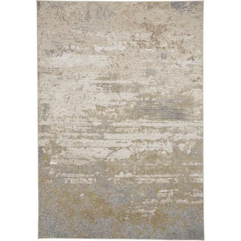 Zite Abstract Stain Resistant Woven Durable Area Rug By HomeRoots - 10' x 14'