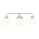 preview thumbnail 1 of 19, Bellevue SHBF93290 3 Light 24" Wide Vanity Light with Opal Glass Brushed Nickel