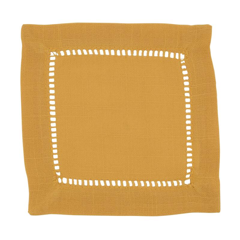 Classic Hemstitch Border Dinner Napkin (Set of 12) - 6" x 6" - Set of 12