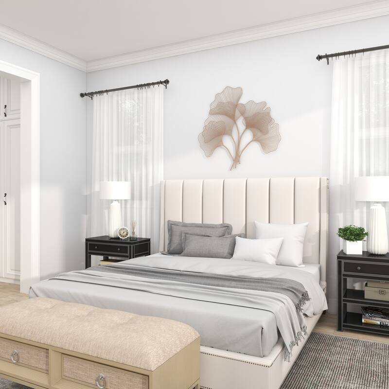 Copper Iron Glam Wall Decor Floral and botanical 34 x 35 x 1w