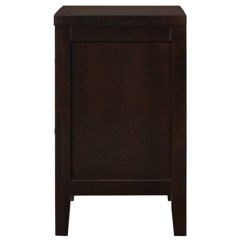 Garrett Cappuccino 2-Drawer Rectangular Nightstand