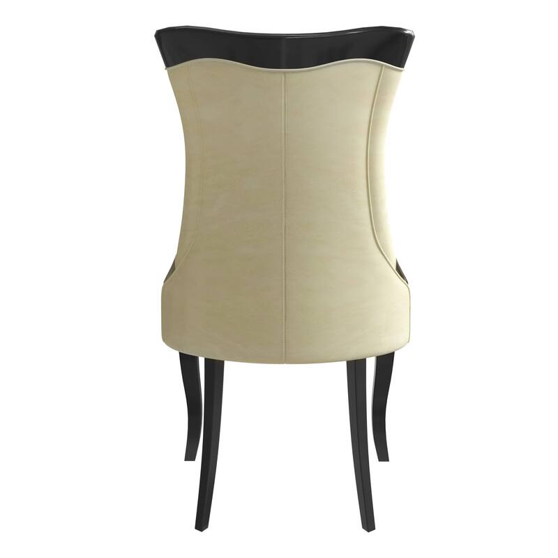 Novara Dining Chair with High-Back Design and Rubberwood Legs Set of 2