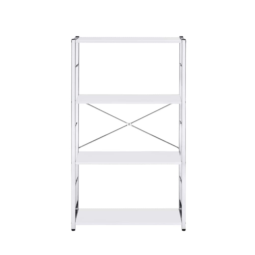 Modern 4 Tier Bookshelf in White