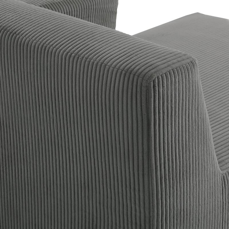No Assembly Modular Corduroy Sectional Sofa Couch