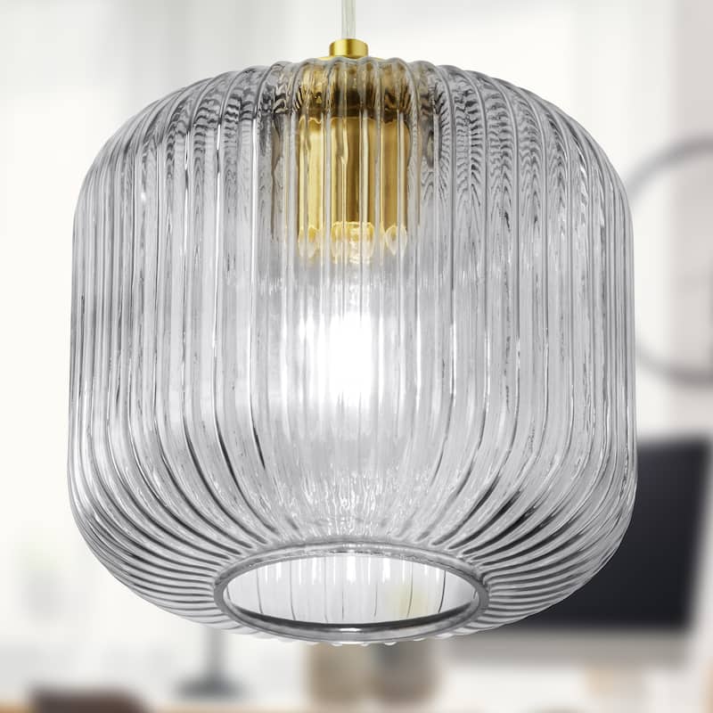 Digby River of Goods Glass and Metal Globe Shade Pendant Light