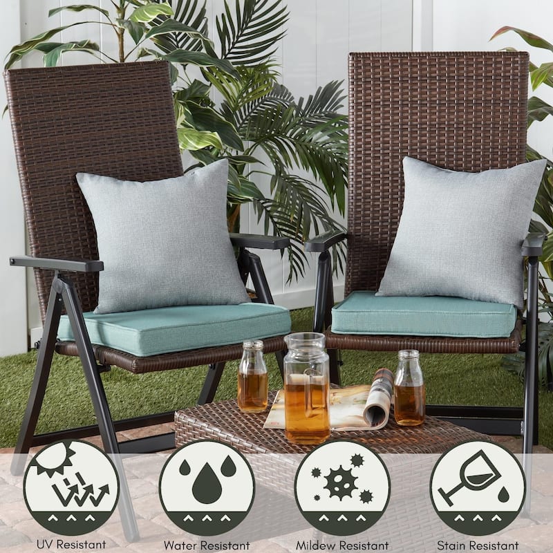 Outdoor 17-inch Square Polyester Accent Pillow (Set of 2)