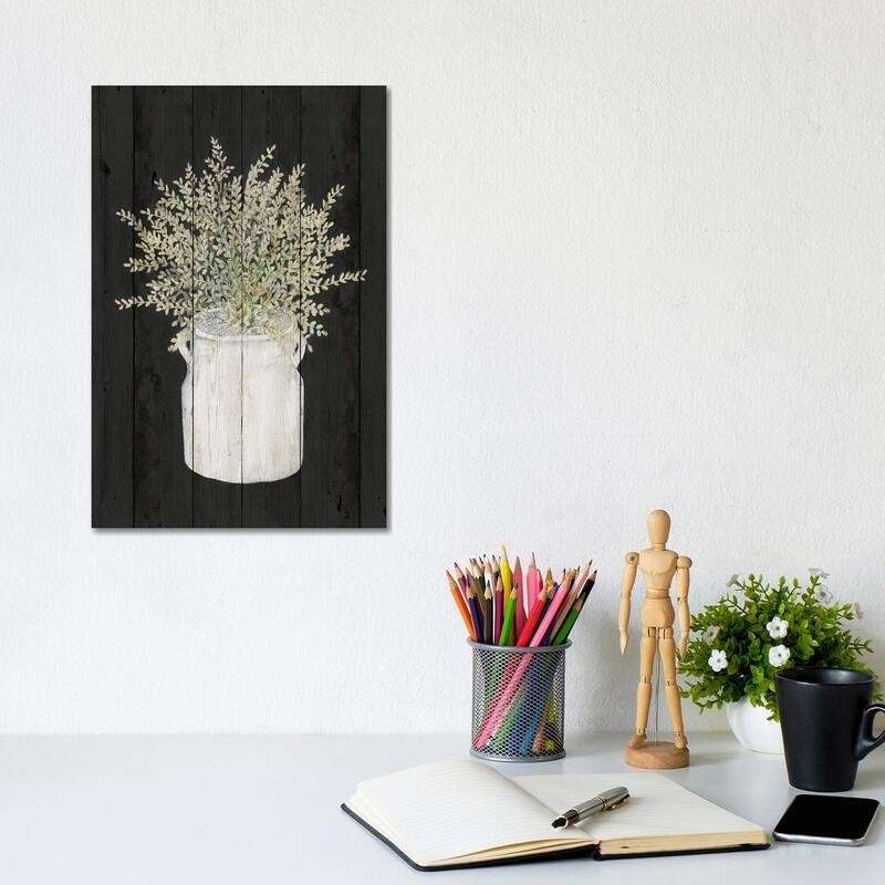 iCanvas "Herbs on Black Wood I" by Janice Gaynor Canvas Print - 12x8x0.75