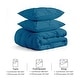 preview thumbnail 48 of 65, 3 Piece Reversible Pintuck Pinch Pleat Bohemia and Tufted Clipped Comforter Set