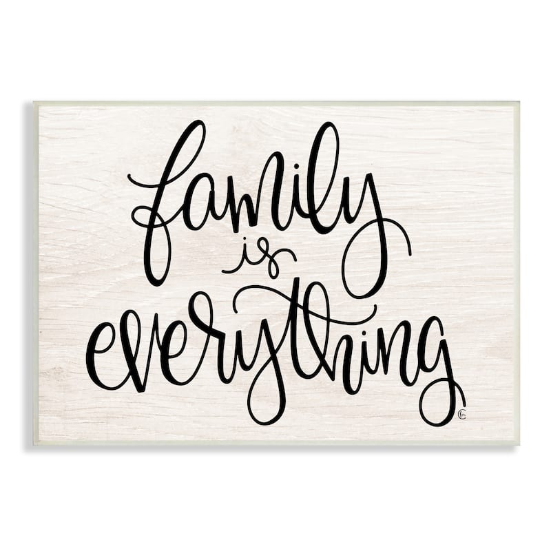 Stupell Family Is Everything Rustic Quote Farm Home Sign Wood Wall Art ...