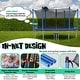 preview thumbnail 3 of 7, Outdoor Recreational Trampoline with Ladder and Enclosure Net-12/14/15/16 ft 12 ft