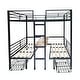preview thumbnail 6 of 5, Full over Full Bunk Bed, Transformable to Full Size Loft Bed, Black