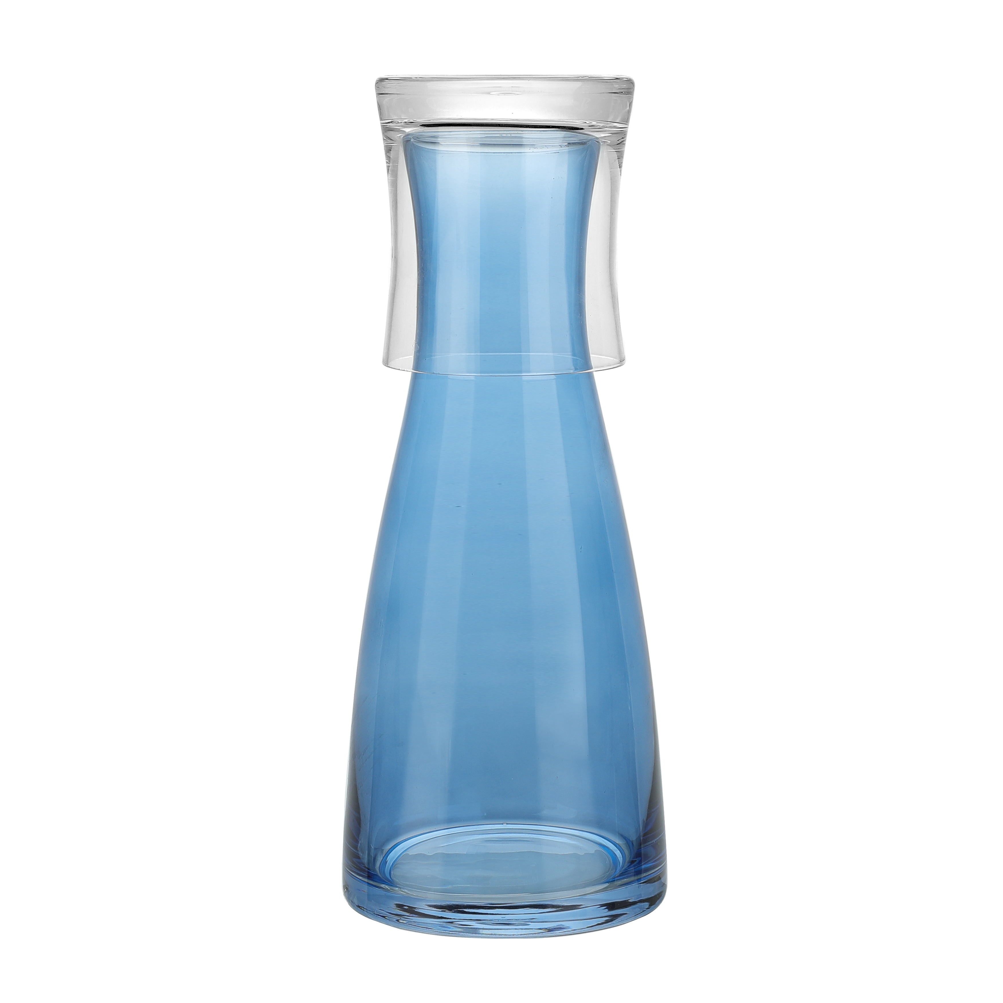 American Atelier Bedside Blue Water Carafe with Clear Tumbler - 33-Ounce Pitcher