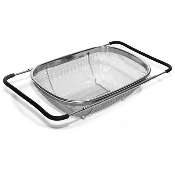 slide 2 of 4, Stainless Steel Vegetable Drain Basket Adjustable