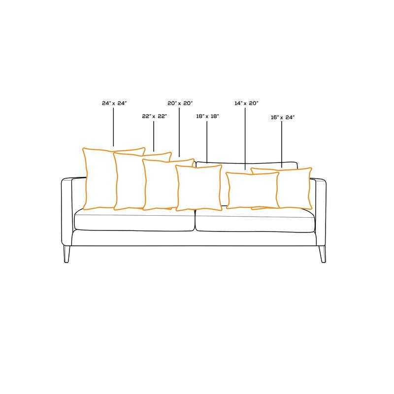 Handwoven Striped Square Throw Pillow with Fringes - 20" - Black and White