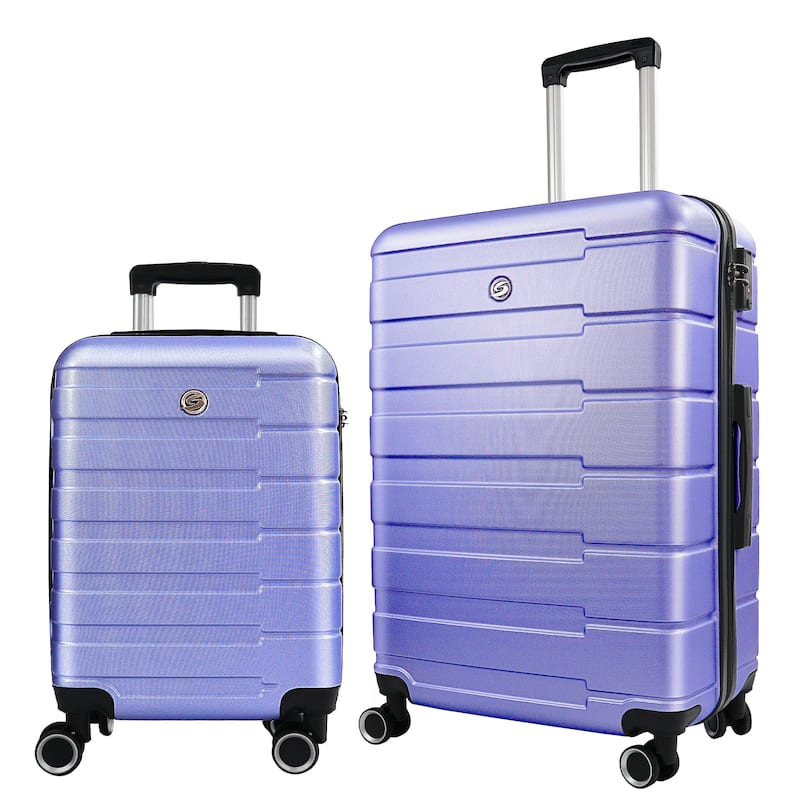2 Piece Luggage Sets Carry on Travel Luggage Airline Approved ABS