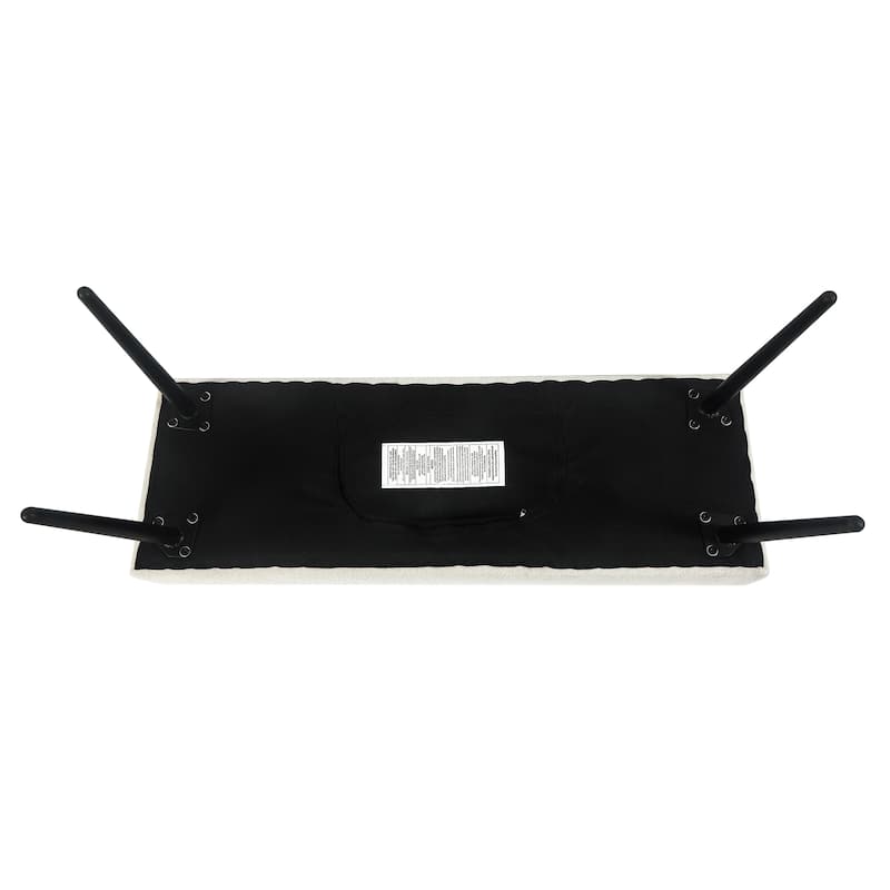 Adeco Modern End of Bed Bench Tufted Ottoman