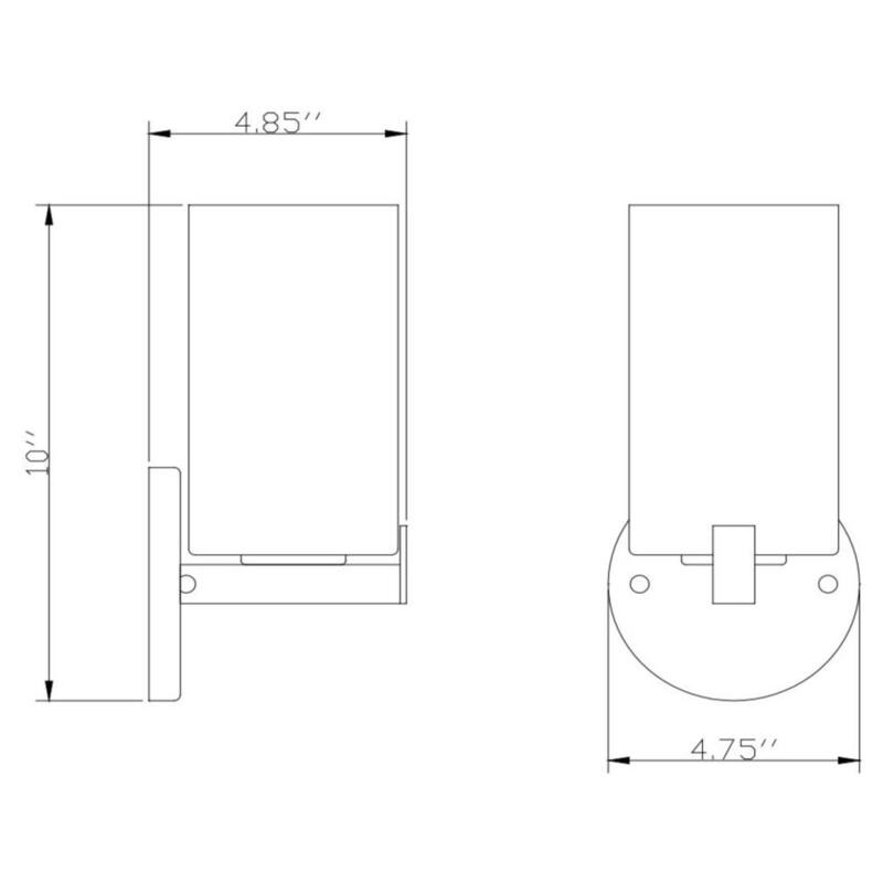 Design House 587543 Eastport 10" Tall Bathroom Sconce with Frosted