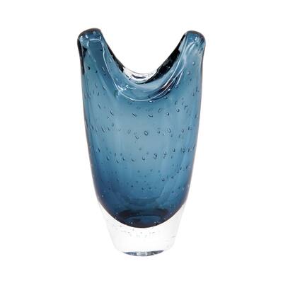 A&B Home U-Shaped Glass Vase - Blue.