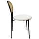 preview thumbnail 11 of 92, Leisuremod Euston Modern Velvet/Leather Dining Chair - Minimalist Wicker Back Accent Chair for Home Living Room & Kitchen