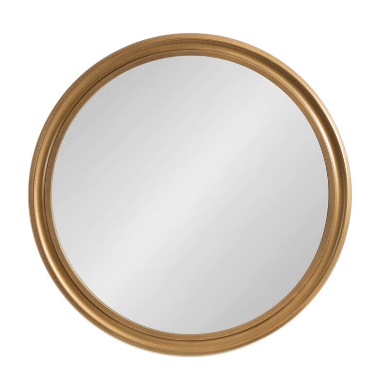 Kate and Laurel Mansell Wood Framed Wall Mirror - 28" Diameter - Gold