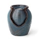 preview thumbnail 3 of 30, Glitzhome Leaf Textured Ceramic Jar Indoor Tabletop Water Fountain with LED Lights