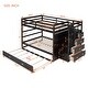 preview thumbnail 3 of 10, Multifunctional Design Full over Full Bunk Bed with Twin Size Trundle and Staircase