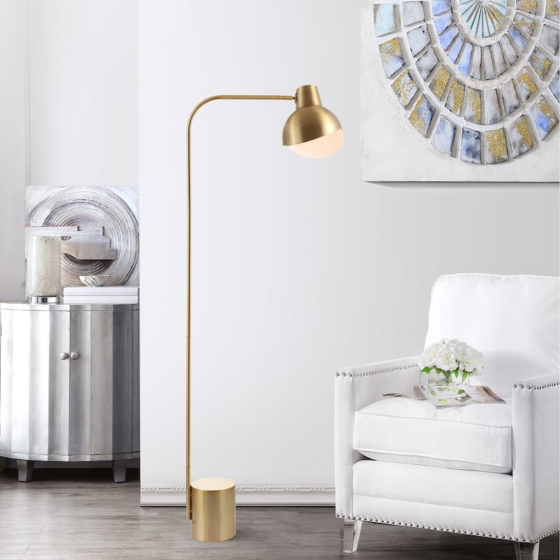 SAFAVIEH Lighting 58-inch Violetta Gold LED Floor Lamp - 20.5" x 8" x 57.5"
