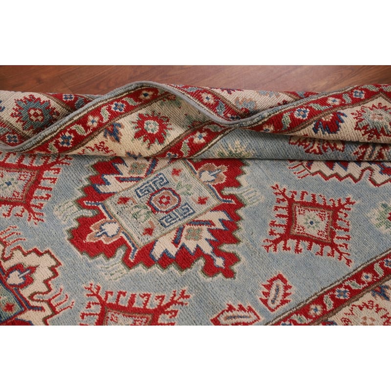 Blue Kazak Oriental Accent Rug Hand-Knotted Wool Carpet - 3'3"x 5'5"
