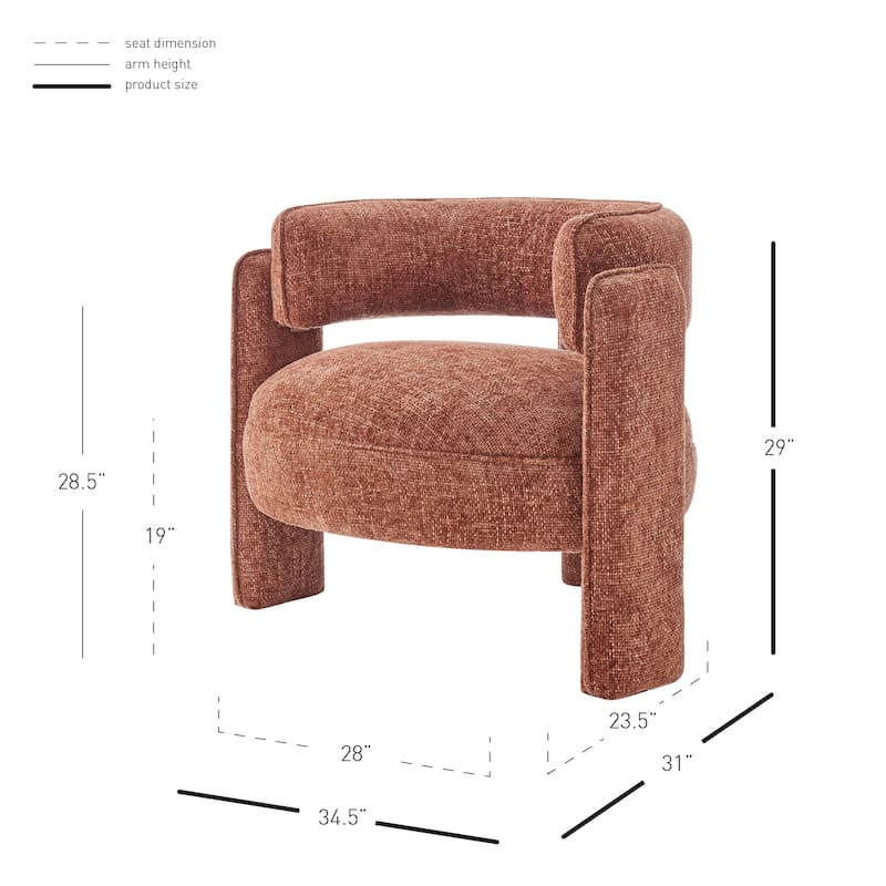 NPD Furniture Rebecca Fabric Accent Arm Chair