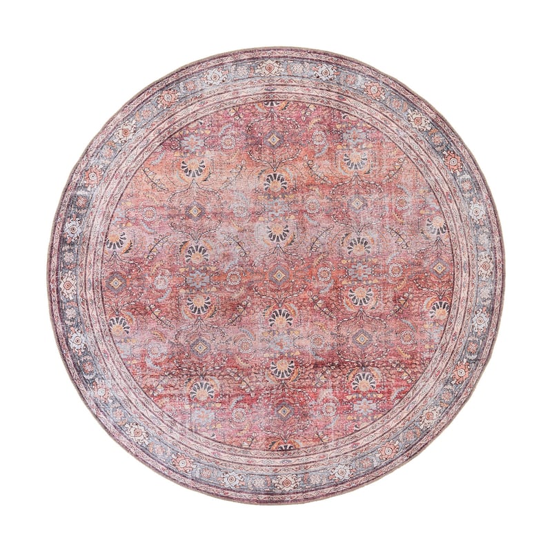 World Rug Gallery Vintage Inspired Machine Washable Non Slip Area Rug