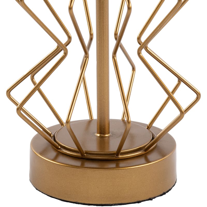 Artistic Weavers Anisa Gold Geometric Table Lamp - 23"H x 10"W x 10"D
