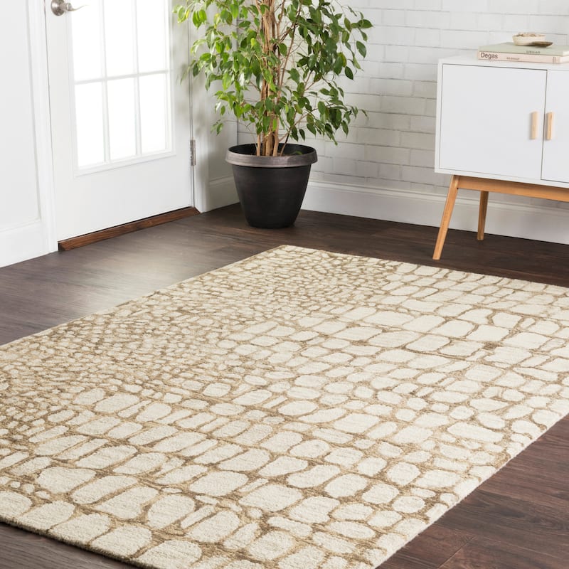 Alexander Home Zawadi Modern Moroccan Wool Area Rug - 2' 6" x 7' 6" - Neutral - Runner