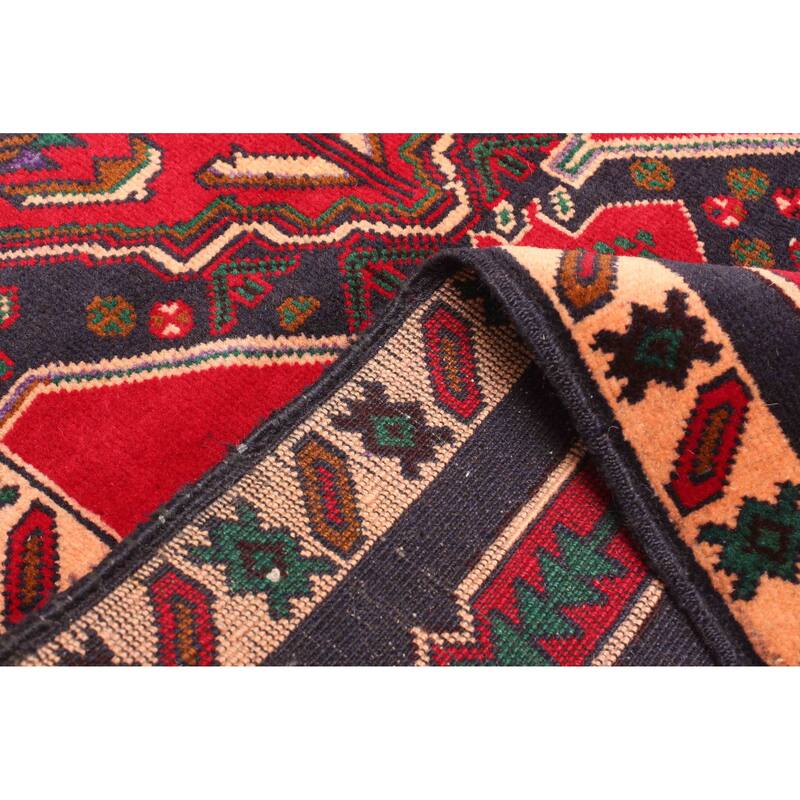 ECARPETGALLERY Hand-knotted Teimani Dark Navy Wool Rug - 2'9 x 4'6