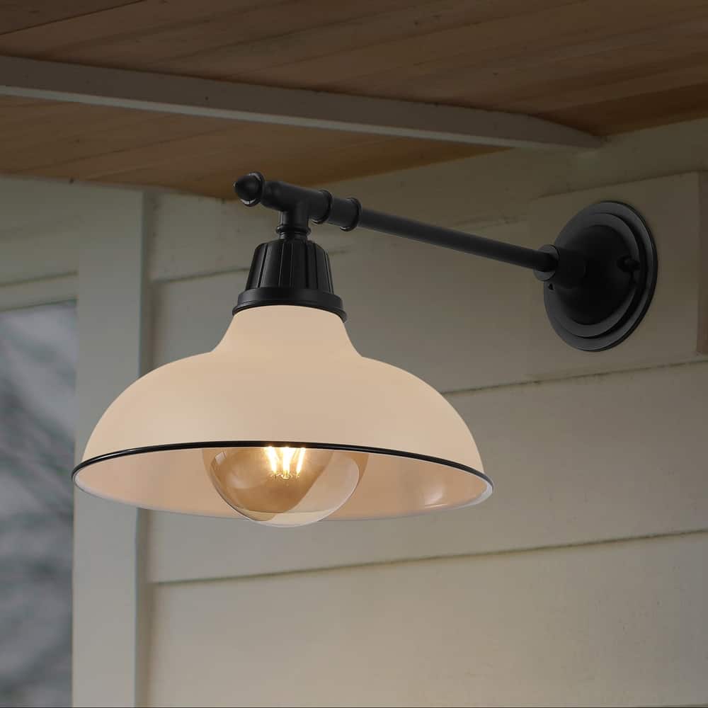 JONATHAN Y 12.25" Indoor/Outdoor LED Arm Sconce - 12.25