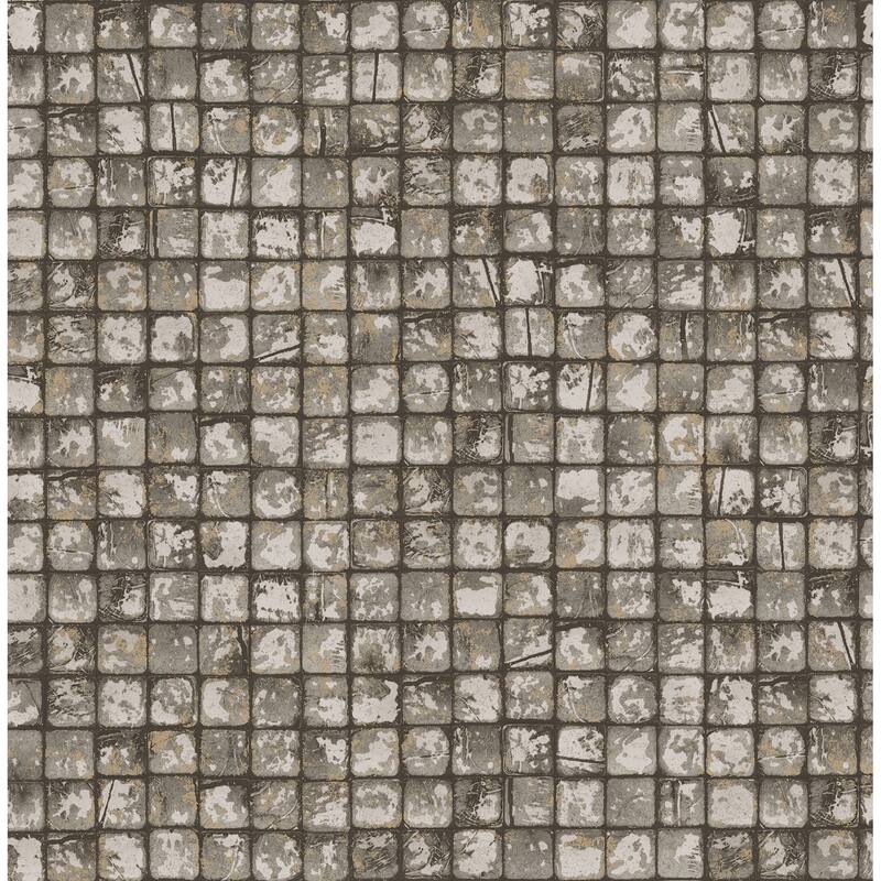 Advantage Kingsley Grey Tiled Wallpaper