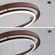 preview thumbnail 24 of 26, Modern 24" Walnut LED Wood Chandelier Ring Chandelier for Living Room Foyer