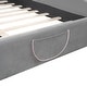 preview thumbnail 44 of 52, Velvet Platform Bed with Bear-Shaped Headboard,with Bed-End Storage Pocket