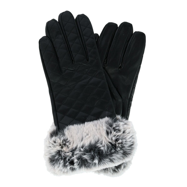 womens faux fur gloves