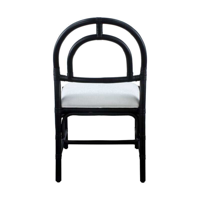 Arched Rattan Handmade Cushioned Dining Chairs (Set of 2) by East at Main