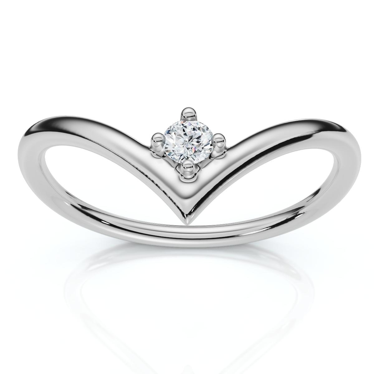 Bliss Diamond Diamond Stackable Chevron Wedding Ring Gold Lab Grown