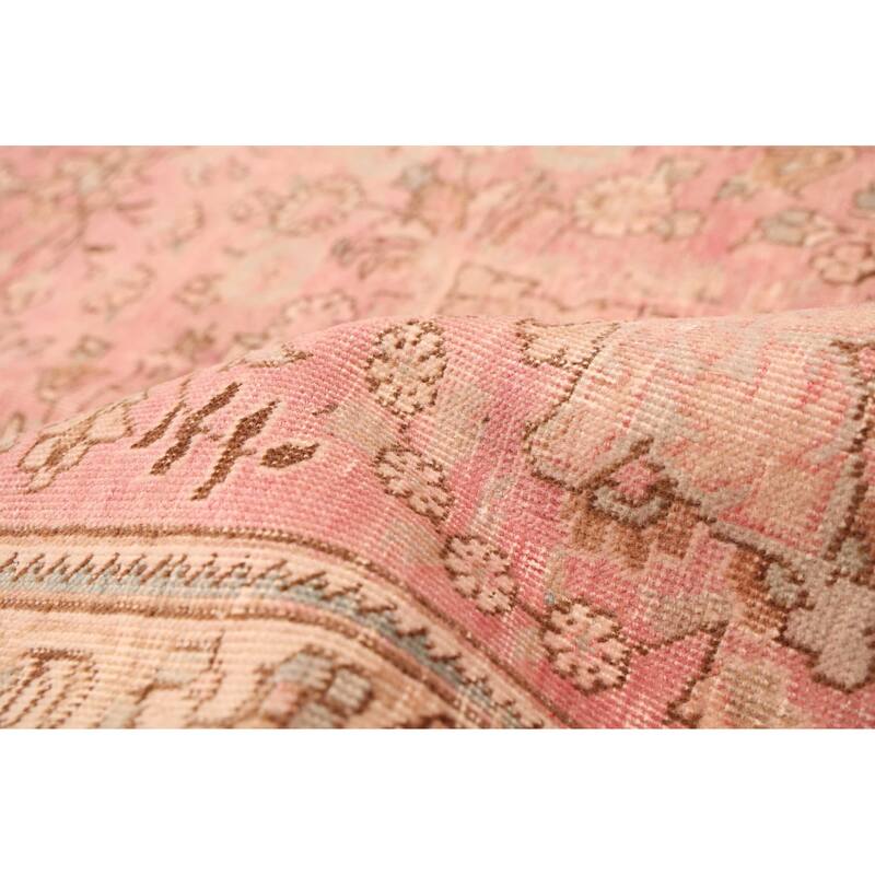 ECARPETGALLERY Hand-knotted Antalya Vintage Pink Wool Rug - 9'8 x 12'8