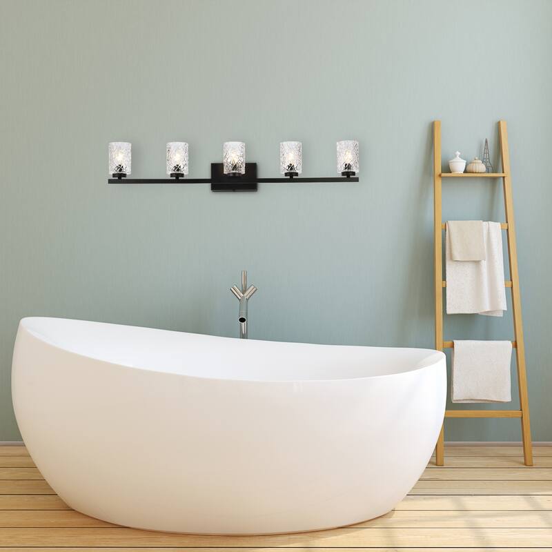 Cara 5 Light Bath Sconce with Clear Shade