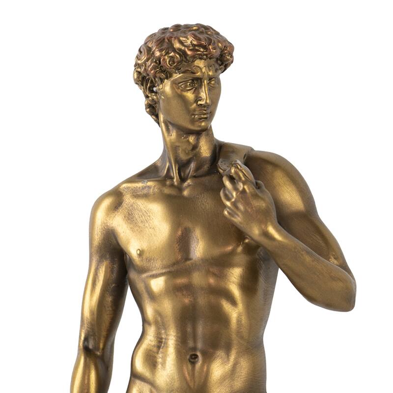 Standing David Statue - 13.75" - Gold