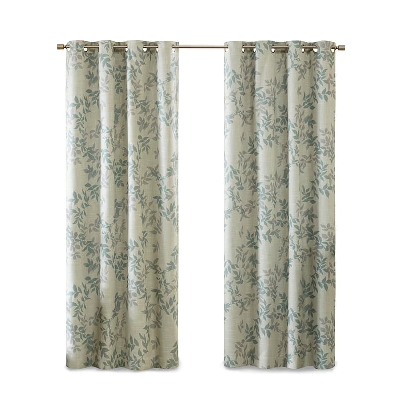 Printed Botanical Blackout Curtain Panel(Only 1 Pc Panel)