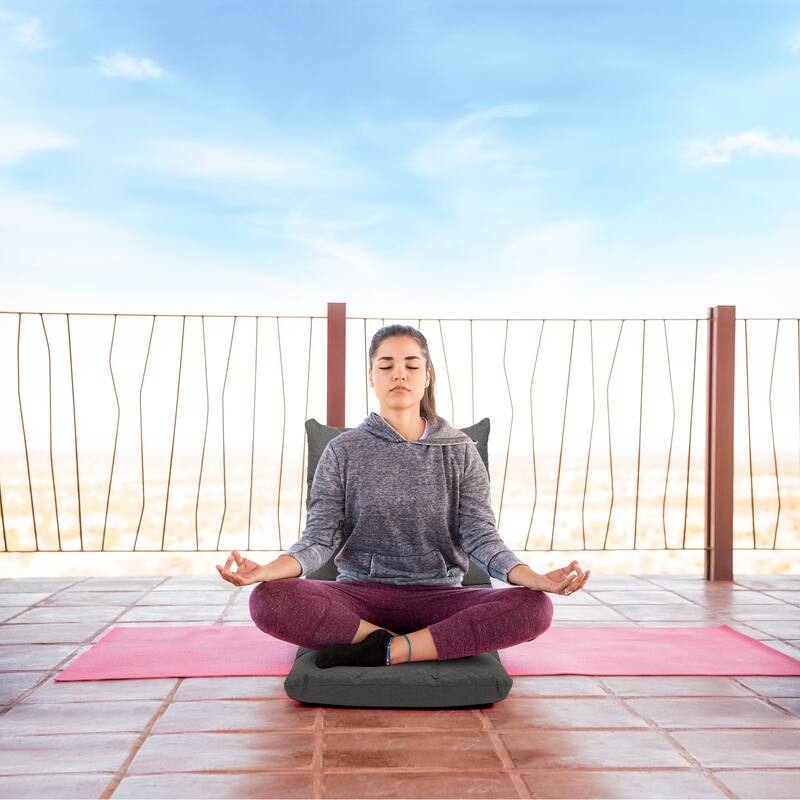 Gymax Adjustable 14-Position Floor Chair Folding Lazy Gaming Sofa