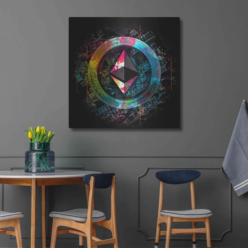 Luxe Metal Art 'Ethereum Crypto Power' by Epic Portfolio Metal Wall Art