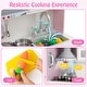 preview thumbnail 4 of 6, Pretend Play Kitchen for Kids with 16 Pieces Accessories-Pink - 32.5" x 11.5" x 40.5"