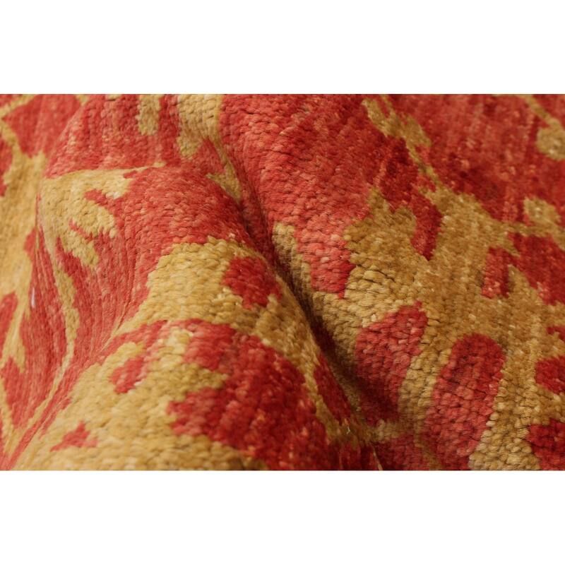 ECARPETGALLERY Hand-knotted Finest Peshawar Ziegler Copper Wool Rug - 8'4 x 12'4